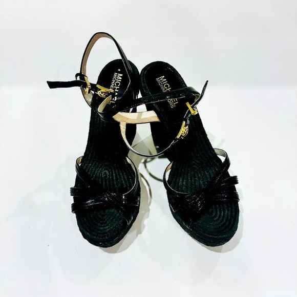 MICHAEL KORS  Black wedges sandals - Picture 2 of 5